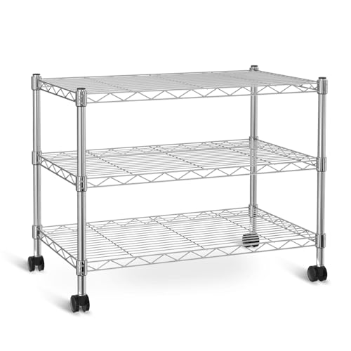Simple Deluxe 3-Tier Heavy Duty Storage Shelves 750Lb Capacity, 24.02" D x 13.78" W x 21.97" H Shelving Unit for Pantry, Garage, Laundry and Kitchen - size: 3-Tier, 13.78"W x 24.02"D x 21.97"H, style: 1 Pack
