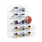 12 Pack Clear Shoe Boxes Stackable for Closet, Drop Front Large Plastic Shoe Containers - color: 12 PACK WHITE