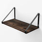 BAMEOS Floating Shelves Rustic Wood Wall Shelf Wall Mounted Shelves for Living Room, Office, and Bedroom, with Metal Bracket - style: 1 pack Carbonized 16"W 8"D