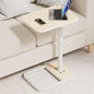 GOYLSER C Shaped End Table for Couch, Height Adjustable Rotatable Couch Tray Tables Sofa Table Tv Trays for Bedroom, Natural Wooden Swivel Side Table for Small Spaces - color: Natural, style: Standard C Table