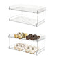 2 Tiers Acrylic Kids Shoe Rack,Shoe Organizer Storage for Shoe and Boot,Clear Shoes Shelf for Closet,Shoe Organizer for Entryway,for Hallway,Small Spaces,Garage,Closet