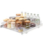 VEVOR 18.5"Wx21"Dx3.5"H Pull Out Cabinet Organizer, Heavy Duty Slide Out Pantry Shelves, Chrome-Plated Steel Roll Out Drawer, Drawer Storage for Home Under Sink, 20"Wx22"Dx7"H Install Size for Cabinet - size: 18.5"Wx21"D