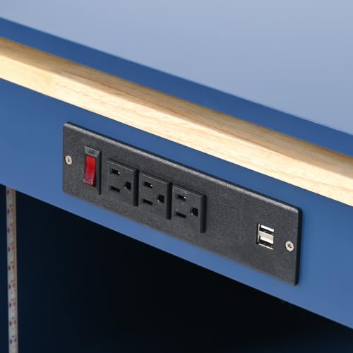 Rolling Kitchen Island with Extendable Swivel Table and Power Outlet, Kitchen Island on Wheels with Storage Cabinet, Fluted Glass Doors and Open Shelves for Small Spaces, Navy Blue - color: Navy Blue