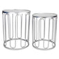 Nested Metal Side Tables - Set of 2 for Living Room & Bedroom (Silver) - color: Braswell - Silver