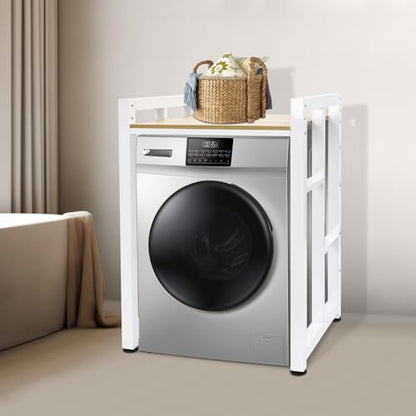 Over Washer and Dryer Shelves,Dryer Storage Shelf,Laundry Room Storage and Organizer Standing Shelf,Height Adjustable Laundry Room Shelves, Load-Bearing Capacity 418.9 lbs (Light Walnut) - color: Light Walnut