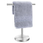 T-Shape Bath Hand Towel Holder Standing, Silver, 1 Pack | Weighted Stainless Steel Base Helps Prevent Tipping While The Open T-Shape Keeps Towels Dry on Bathroom Countertops - color: Silver-1 Pack