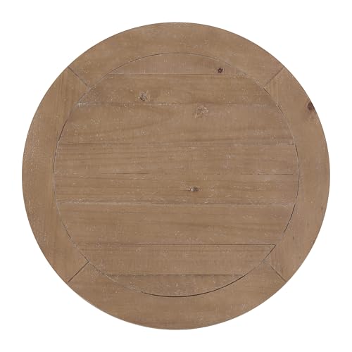 Martin Svensson Home Napa Solid Wood Pedestal End Table, Driftwood - color: Driftwood