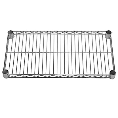 Shelving Inc. 12" d x 24" w Chrome Wire Shelving with 1 Tier Shelf, Weight Capacity 800lbs Per Shelf - size: 12"d x 24"w x 6"h