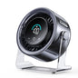USB Desk Fan for Bedroom: 100 Speeds Digital Display Quiet Portable Fan with Turbo Airflow, 120° Rotating Small Rechargeable Battery Desktop & Wall-Mounted Fans for Bedroom Home Office (Black) - color: Black