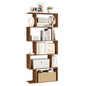 VASAGLE Custos Collection - Bookshelf, 5-Tier Bookcase, Tall Display Shelf, Freestanding Storage Shelf, Room Divider, for Home Office, Living Room, Bedroom, Study, Rustic Brown ULBC62BXS - color: Rustic Brown, style: 5-Tier (27.6"W)
