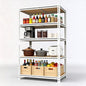 White Storage Shelving Unit，40" W 5 Tier Storage Shelve，Adjustable Heavy-Duty Shelving for Pantry, Kitchen, Garage, Closet,Office (72" 40" 19") - size: White 72"*40"*19" 5T