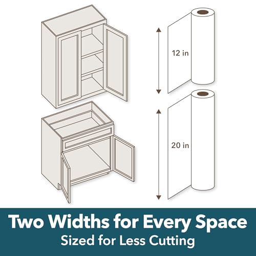 EasyLiner Select Grip Shelf Liner - Easy to Install & Cut to Fit - Non Slip, Non Adhesive, Drawer Shelf & Cabinet Liner for Kitchen, Bathroom, Pantry Cupboards, 20 in x 24 ft (1 Roll), 24 ft, White - color: White, size: 20-Inch x 24 Feet