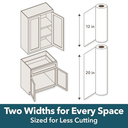 EasyLiner Select Grip Shelf Liner - Easy to Install & Cut to Fit - Non Slip, Non Adhesive, Drawer Shelf & Cabinet Liner for Kitchen, Bathroom, Pantry Cupboards, 20 in x 24 ft (1 Roll), 24 ft, White - color: White, size: 20-Inch x 24 Feet