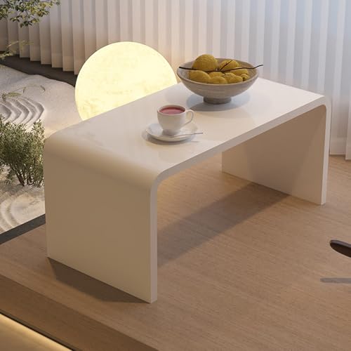 Acrylic 24" Desk-Multipurpose Modern Furniture for Use as Lap desks,Side/End Table in Living Rooms, Bedrooms and Offices,14" D x 24" W x 12" H (White) - size: White