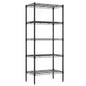 DUMOS 5-Tier Metal Wire Storage Shelves, Adjustable Standing Storage Rack Shelf, Heavy Duty Steel Shelving Unit Organizers for Kitchen Bathroom Pantry Garage, 23.2" Wx13.4 Dx60.1 H, Black - size: 5 Tier-60"H without wheels