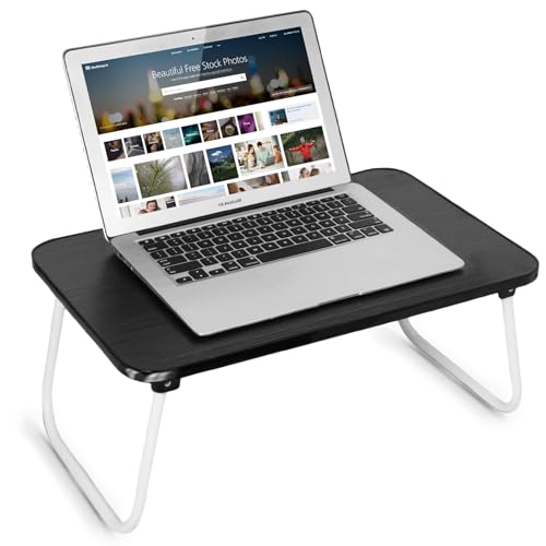 Lap Desks Laptop Tray for Bed or Couch, Breakfast Serving Tray with Folding Legs,Portable & Lightweight Mini Table, Laptop Stand for Working, Reading and Writing,Black - color: Black