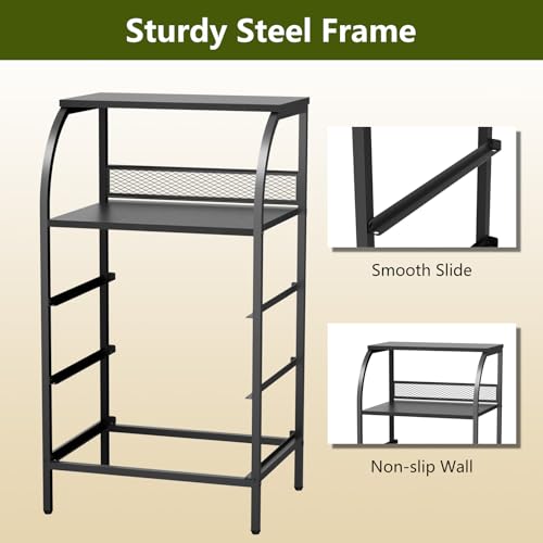 Night Stand with 3 Fabric Drawer & Metal Frame - Nightstand for Bedroom, 40LB Capacity, Sturdy Anti-Warp Design, Dustproof & Scratch-Resistant, Black 2026 - color: Black(3 Locker), size: set of 1