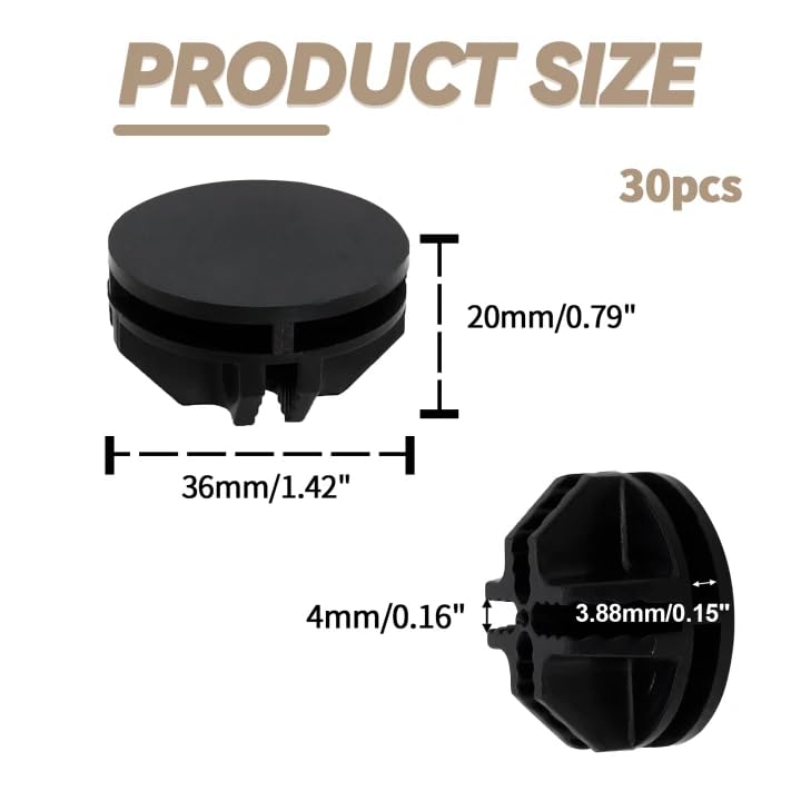 30Pcs Wire Cube Plastic Connectors, Black | Grid Cube Organizer Connector, For Modular Closet Storage, For Wire Shelving