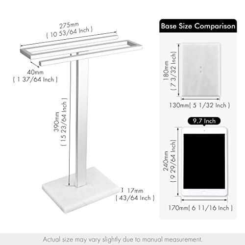 KES Hand Towel Rack Stand, Countertop Towel Rack Free Standing S-Shape Hand Towel Holder with Marble Base for Bathroom SUS304 Stainless Steel Polished Finished, BTH223 - color: Polished Finished