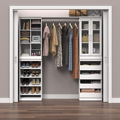 ClosetMaid Modular Storage Shelf Unit with 12 Adjustable Shelves & Dividers, White - color: White