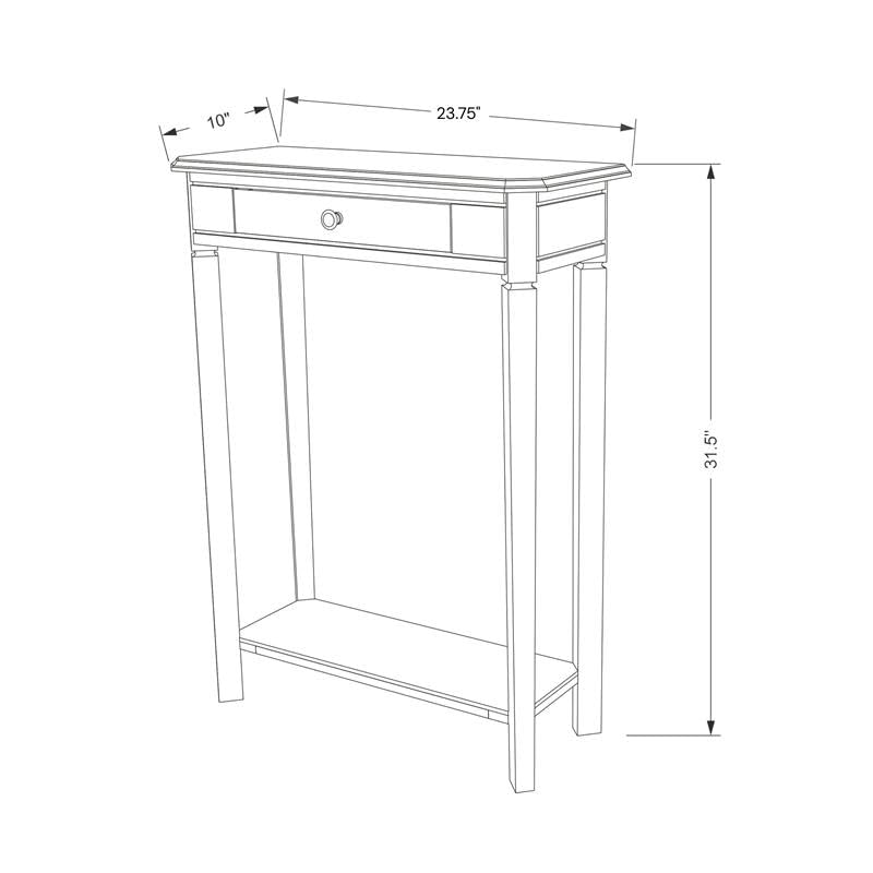 East at Main Console Table – 23.75” Wide Narrow Powder Blue Entryway Table with Storage & Shelf – Two Tone French Country Accent Table for Hallways, Foyers, Living Rooms and Small Spaces – Handcrafted