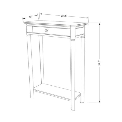 East at Main Console Table – 23.75” Wide Narrow Powder Blue Entryway Table with Storage & Shelf – Two Tone French Country Accent Table for Hallways, Foyers, Living Rooms and Small Spaces – Handcrafted