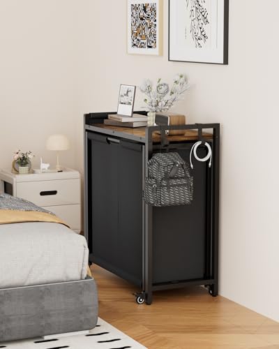 2 Section Rolling Laundry Sorter, Fabric Drawers & Pull-Out Car | Durable, Strudy, Shelf Laundry Hamper, Brake Two Wheels, Bottom Added Panel, Easy to Move, Laundry Room, Bathroom, Bedroom - size: 2 Section without Drawers (103L)