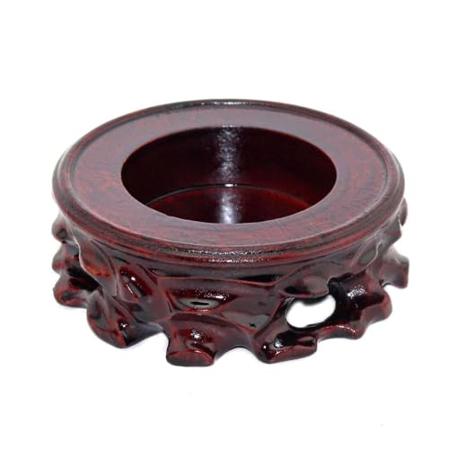 GOLDY&WENDY Oriental Asian Stain Malas Wood Crystal Decorative Ball Display Pedestal Stand Hand Made - color: B020, size: Medium