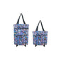 Folding Shopping Bag with Wheels, Small Rolling Folding Grocery Cart on Wheels, Collapsible Wheeled Portable Rolling Tote Bag for Groceries Shopping Cart