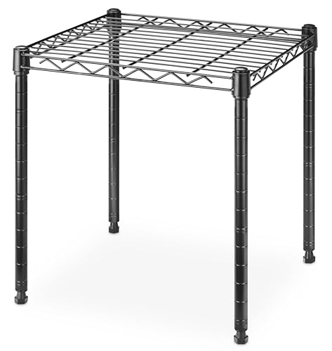 Whitmor 1 Tier Supreme Stacking Shelving Unit, Wire Metal Home Storage Organizer, 15" L x 14" W x 15" H, Black - color: Black, size: 1-TIER,15"Lx 14"W x 15"H