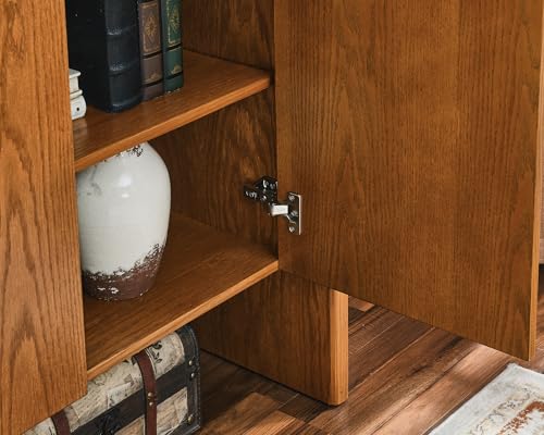 Mid Century Modern Sideboard Buffet Cabinet,Small Storage Cabinet with Outlet Holes for Living Room, Kitchen, Entryway, Hallway 34" Brown Ebony - color: Brown Ebony