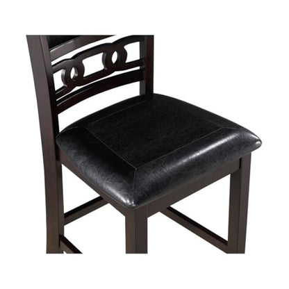 New Classic Furniture Gia Counter Chairs, Set of 2, Ebony - color: Ebony, size: Set of 2, style: Counter Chair