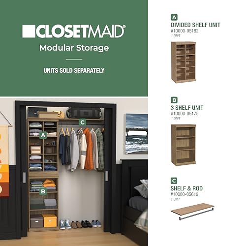 ClosetMaid Modular Storage 12-Shelf Unit with Dividers, Sand - color: Sand