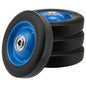 4 PCS 8 Inch Solid Rubber Tire, Black Blue Solid Rubber Wheels, Hand Truck Replacement Wheels for Garden Carts, Wheelbarrows - size: Blue 4Pcs