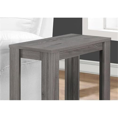 Pemberly Row Accent Table, Rectangular Grey Wood Look, 23.75 x 11.75 x 22 in, Two-Tier Design, Sturdy Side Table for Living Room, Bedroom, Home Office or Den, Lamp or Nightstand Use - color: Grey
