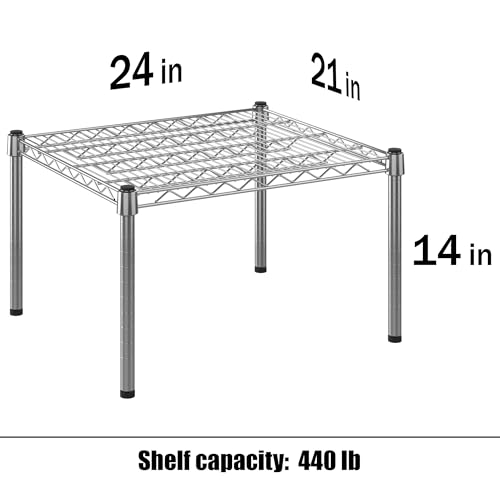 21" Deep x 24" Wide x 14" Height Wire Shelving Kit | 1-Tier | NSF Commercial Storage Rack Unit - size: 21" Deep x 24" Wide