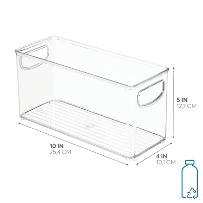 iDesign Clear Plastic Stackable Storage Bin Organizer | Slim, Tall, Narrow, For Kitchen or Pantry - style: Pack of 1