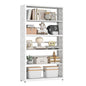 Polup Metal Bookshelf, 5 Tier Wide Bookcase with Adjustable Shelves, Tall White Book Shelf with Bookends, Large Display Shelves for Living Room, Home Office, Library - color: White, size: 5 Tier-31" W