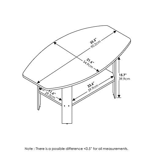 Furinno Simple Design Coffee Table, Dark Brown - color: Dark Brown, size: Coffee Table