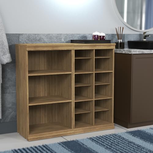 ClosetMaid Modular Storage 12-Shelf Unit with Dividers, Sand - color: Sand