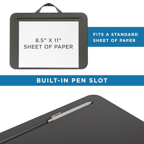 LAPGEAR Compact Lap Desk – Charcoal, Fits 14" Laptops - color: Charcoal, size: 14″ Laptop (Compact)
