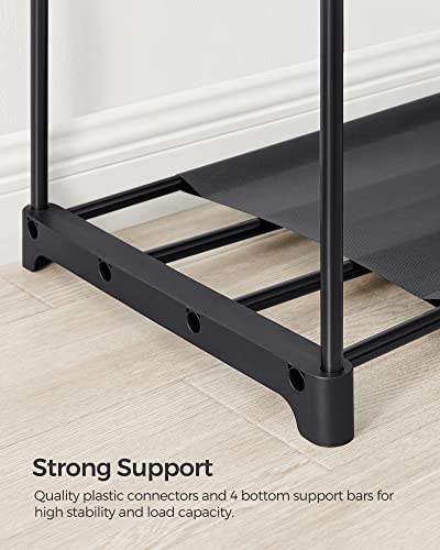 SONGMICS Portable Closet, Freestanding Closet Organizer, Clothes Rack with Shelves, Hanging Rods, Storage Organizer, for Cloakroom, Bedroom, 54.3 x 16.9 x 71.7 Inches, Black URYG025B02 - size: 54.3"L x 16.9"W x 71.7"H