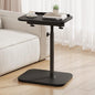 TV Tray Table, Sofa Side Armrest Tray, C Shaped End Table | Adjustable Height, Flip-Top, Snack Side Table with 360° Swivel and 180° Tilt, for Couch, Small Spaces, Bed, Chair, Black - color: Black