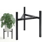 Adjustable Plant Stand Indoor Outdoor, Heavy Duty Metal Modern Plant Holder for 8-12 Inch Pots, Stable Corner Flower Pot Stand Black (Pot & Plant Not Included) (Back-2PCS) - size: Back-2PCS