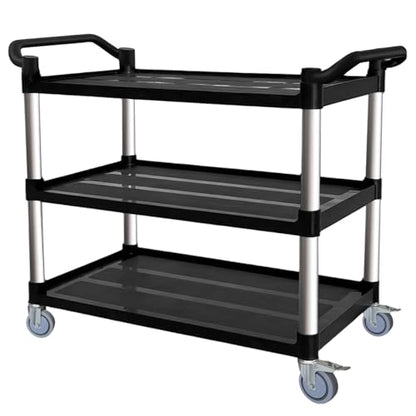 Utility Cart with Tangle-Free Wheels, Large Size 3 Tier Restaurant Cart | 2 with Brakes, Heavy Duty 450 Lbs Capacity,Commercial Serving Cart for Home, Office, Restaurant, Warehouse. - size: 40"×20"×38" L