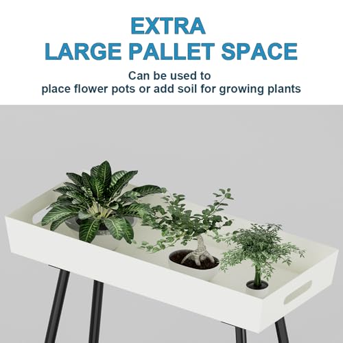 Aluminum Plant Stand Outdoor &Indoor Heavy Duty Flower Rack | with Anti-Fall Top Storage Box, Heavy Duty Multi-Use Plant Rack & Display Shelf for Patio Garden Lawn Balcony Living Room