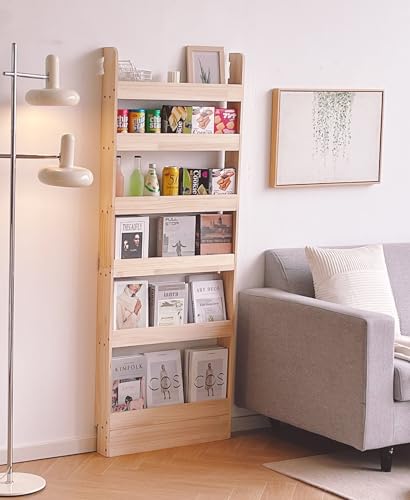 Solid Wood Bookshelf Bookcase Book Shelf Organizer for Books, Toy Storage Bookshelf Rack Wall for Kids and Adults (Width 31.5in (80CM)) - size: Width 31.5in (80CM)