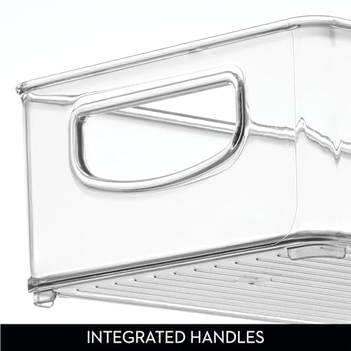 iDesign Slim Extra Long Clear Storage Bin | Narrow, Stackable, Kitchen or Pantry Organizer - size: 16 x 6 x 3, style: Pack of 1