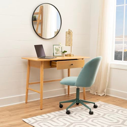 Linon Melissa Natural Wooden One Drawer Writing Desk - color: Natural