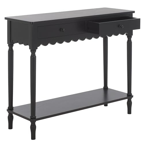 SAFAVIEH Home Collection Haven Matte Black 2-Drawer Small Console Table for Entryway, Living Room, Foyer - color: Matt Black